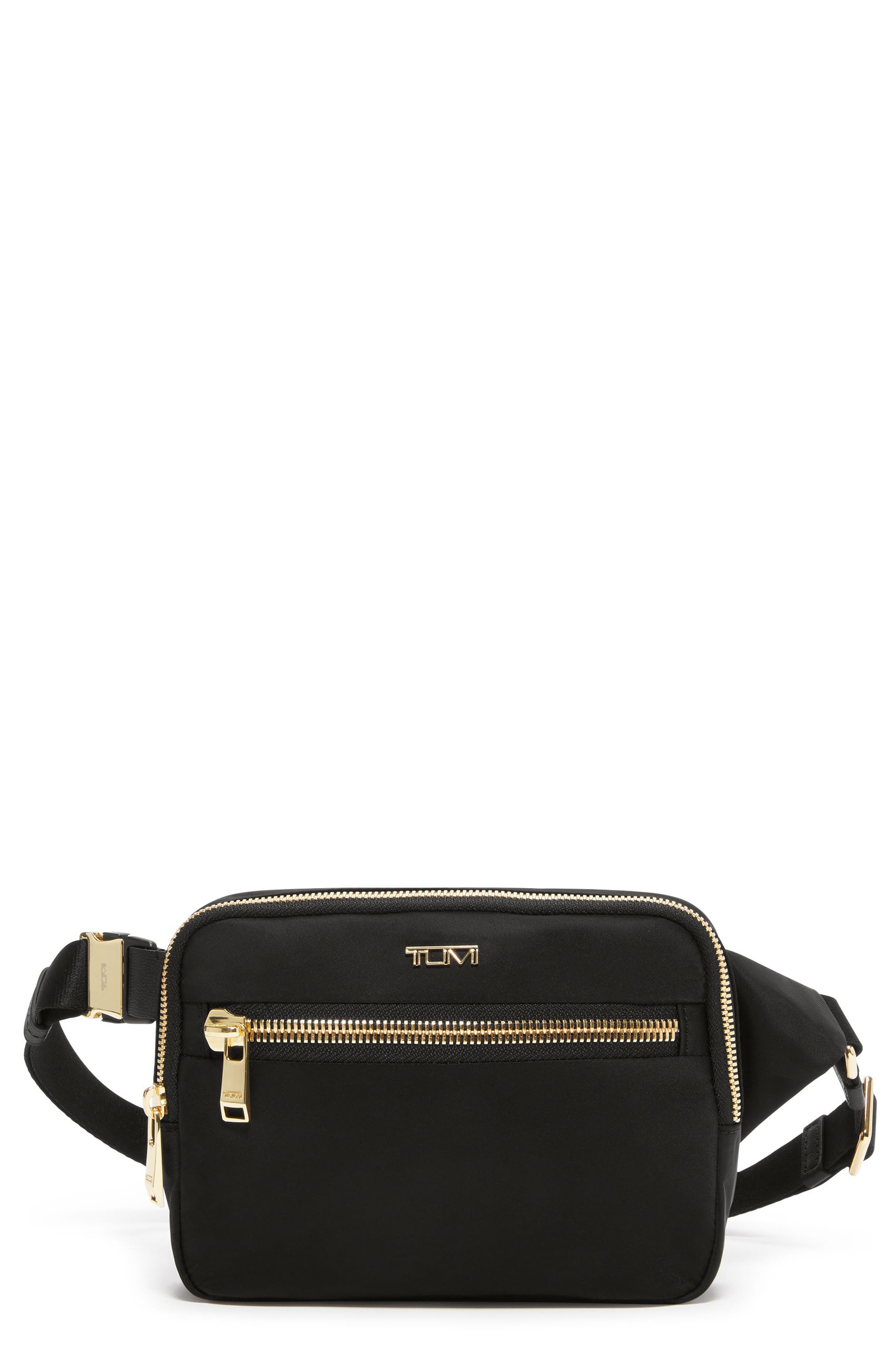 TUMI Voyageur Sedona Nylon Convertible Crossbody Bag, Alternate, color, Black/ Gold
