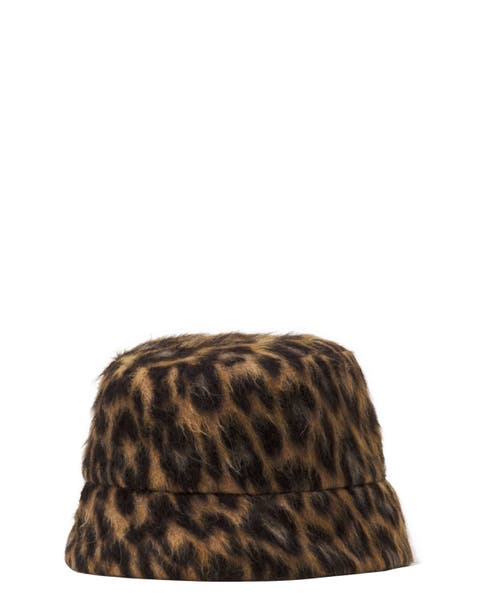 Leopard Print Reversible Bucket Hat