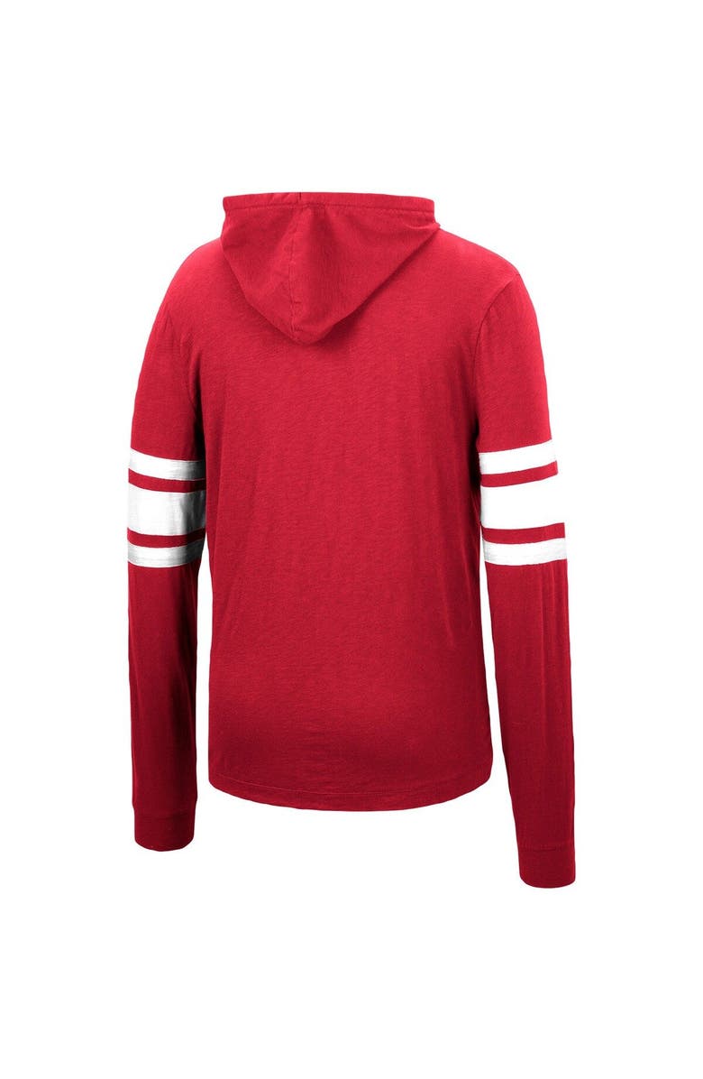 COLOSSEUM Men's Colosseum Crimson Washington State Cougars Lebowski Hoodie Long Sleeve T-Shirt, Alternate, color, 