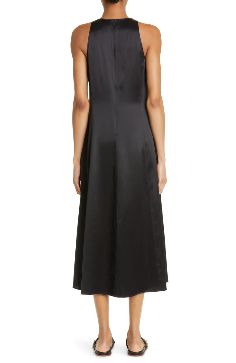 LOULOU DE SAISON Mina Sleeveless Silk Satin Midi Dress, Alternate, color, 
