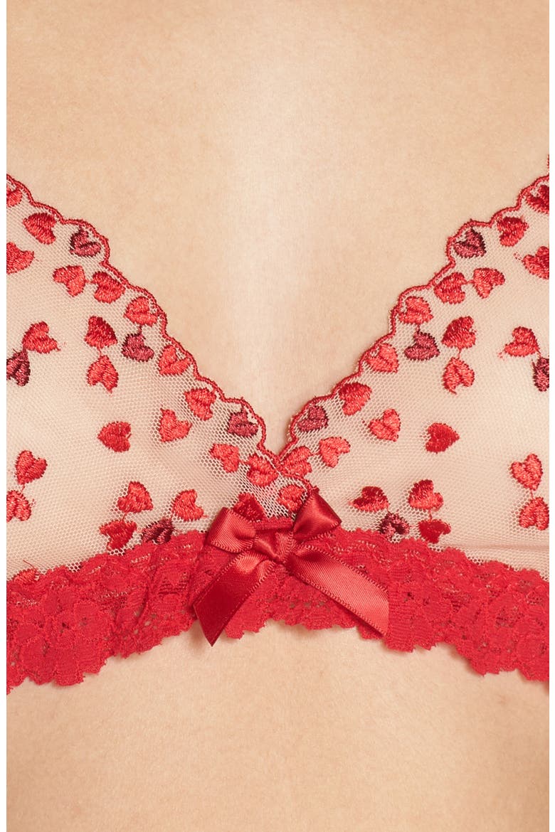 Heartthrob Bralette, Alternate, color, RED MULTI