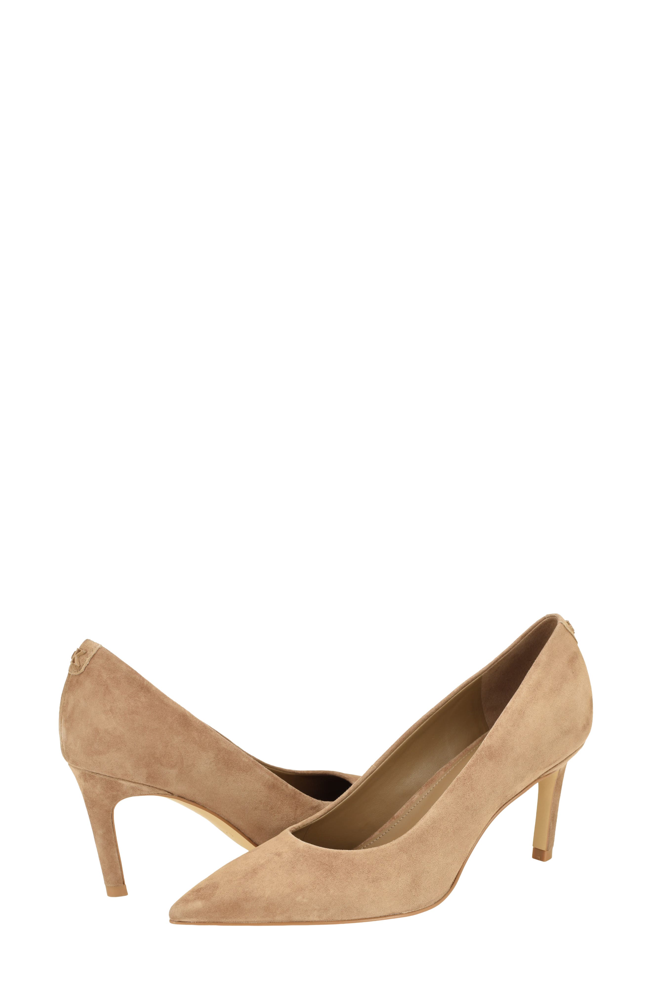 Bazey Leather Pump, Alternate, color, LIGHT NATURAL SUEDE