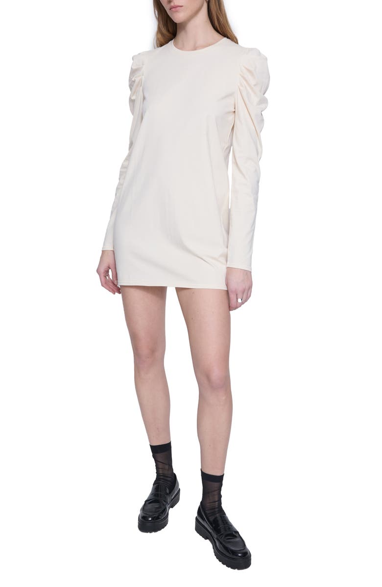 Rebecca Minkoff Janine Puff Long Sleeve Cotton Jersey Minidress, Main, color, 