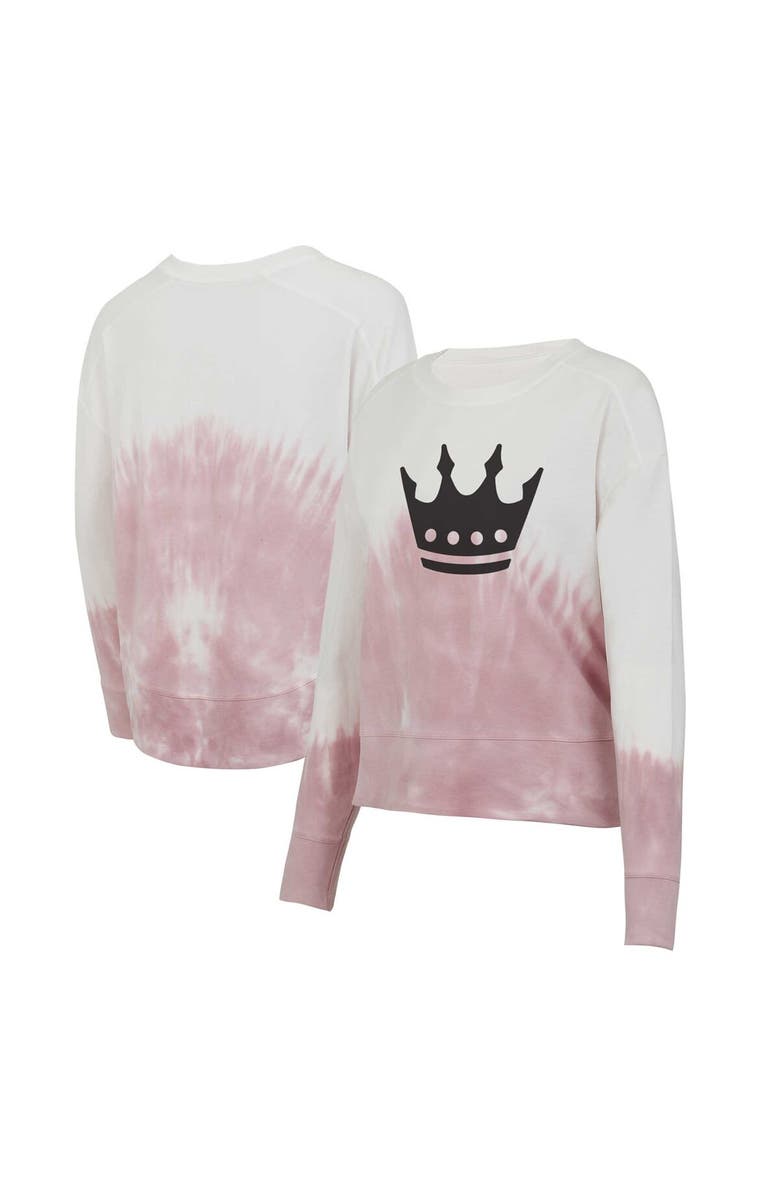 CONCEPTS SPORT Women's Concepts Sport Pink/White Charlotte FC Orchard Tie-Dye Long Sleeve T-Shirt, Alternate, color, 