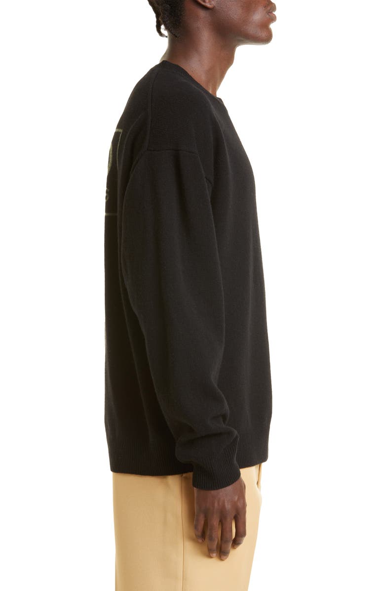 KENZO Men's Boke Flower Crewneck Merino Wool Sweater, Alternate, color, 