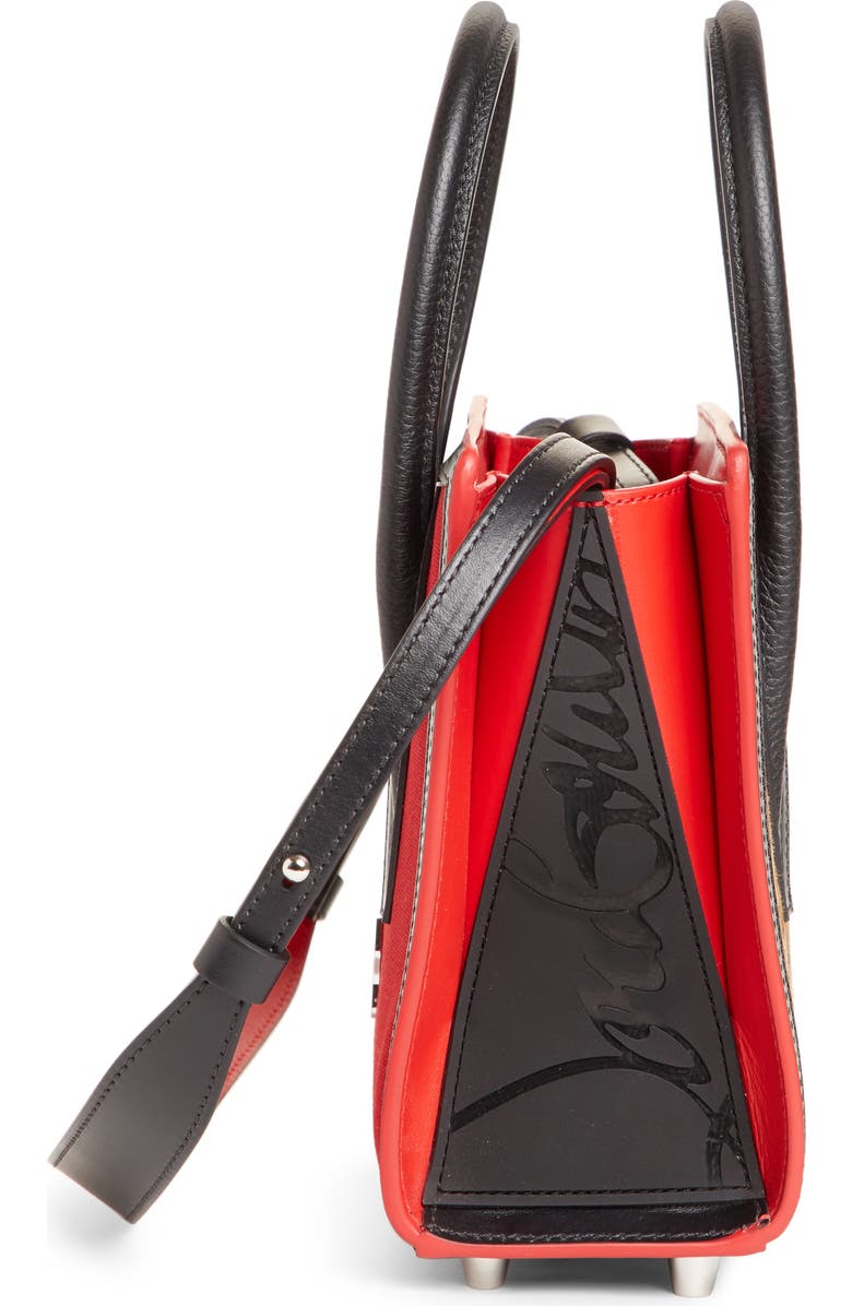 Christian Louboutin Mini Paloma Suede & Canvas Satchel, Alternate, color,