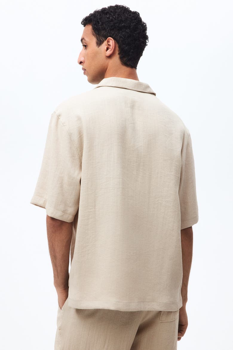 Relaxed Fit Resort Shirt, Alternate, color, Beige