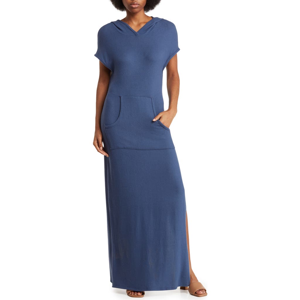 Go Couture Short Sleeve Hoodie Dress