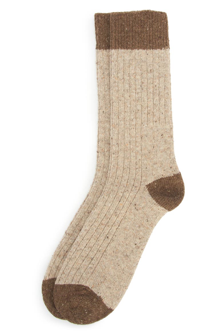 Houghton Wool Blend Boot Socks, Main, color, BISCUIT