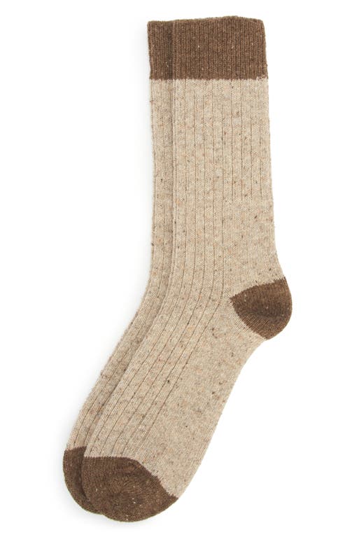 Barbour Houghton Wool Blend Socks In Brown