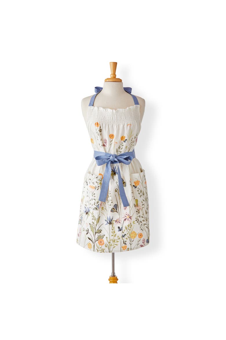 Wild Flower Everyday Apron 100% Cotton Multi 29x36 in, Main, color, Yellow
