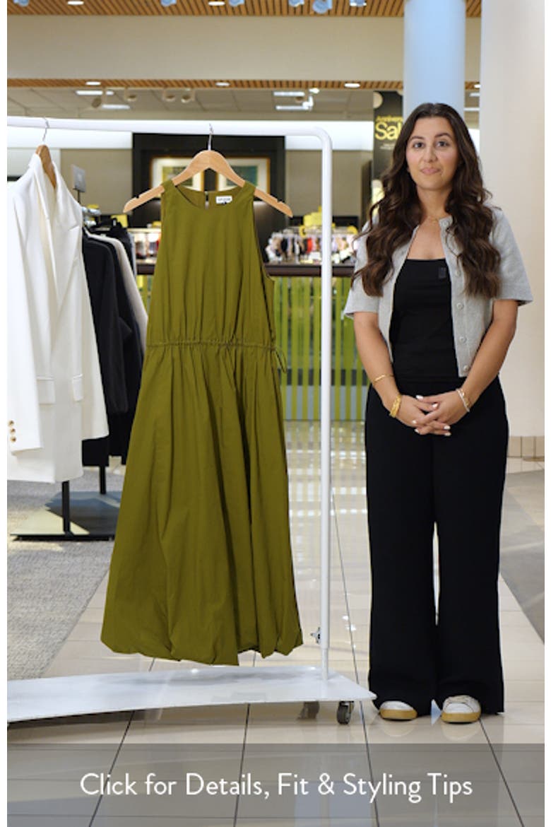 Molly Sleeveless Bubble Hem Stretch Cotton Dress video