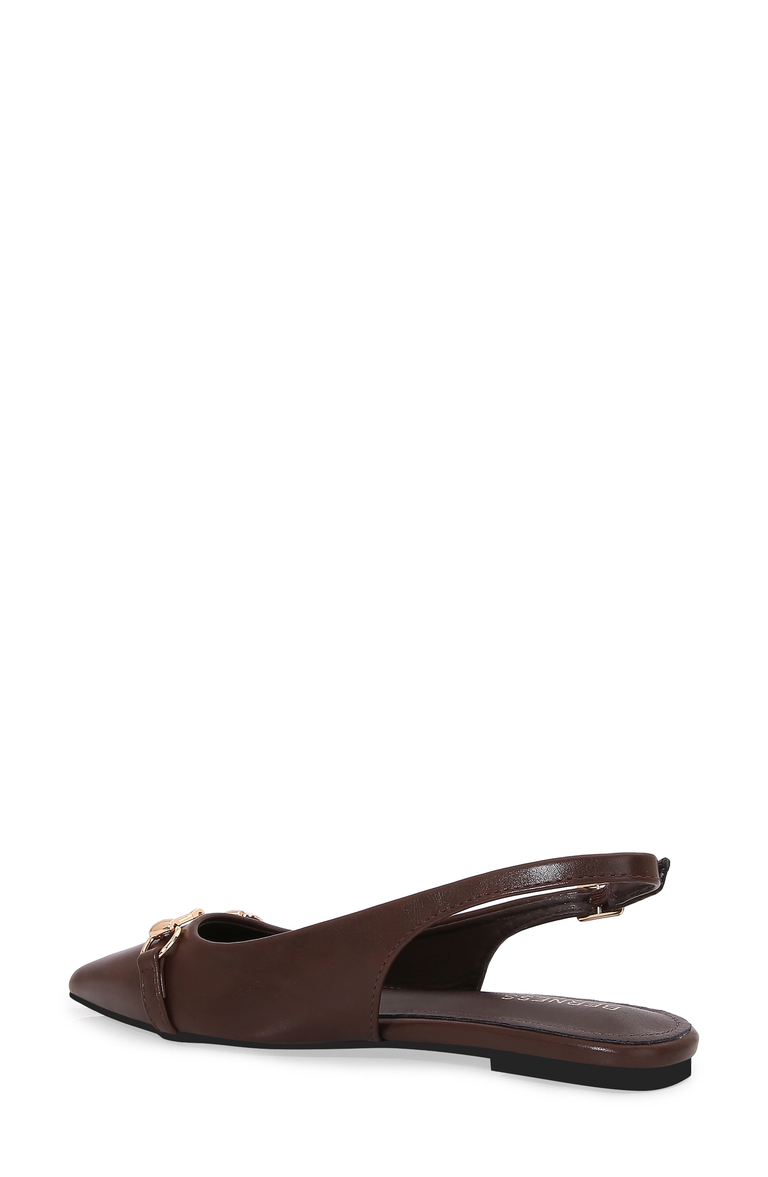 BERNESS Bit Slingback Flat, Alternate, color, Brown