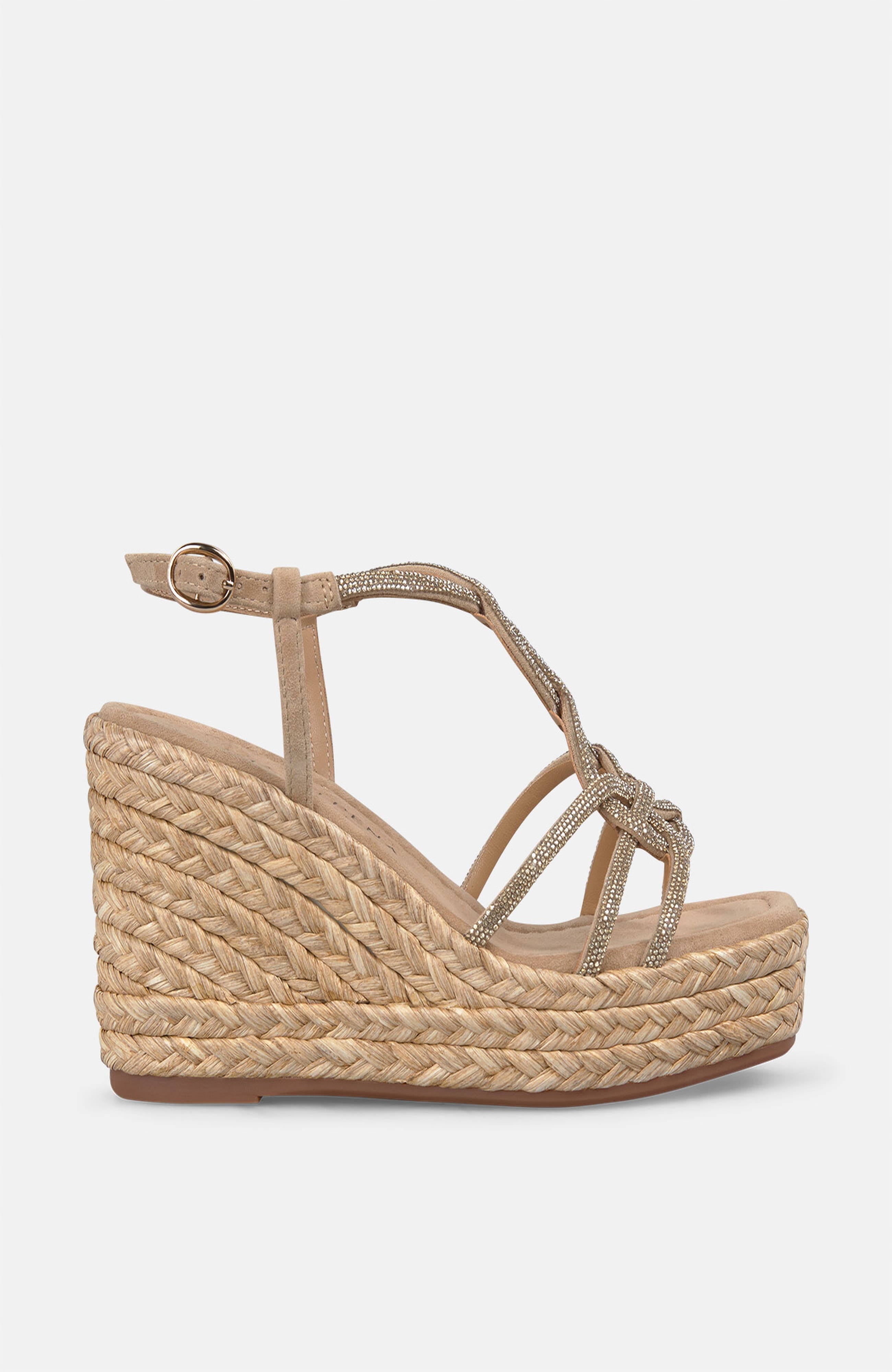 Alma en Pena Wedge Interlaced Strips, Alternate, color, Beige