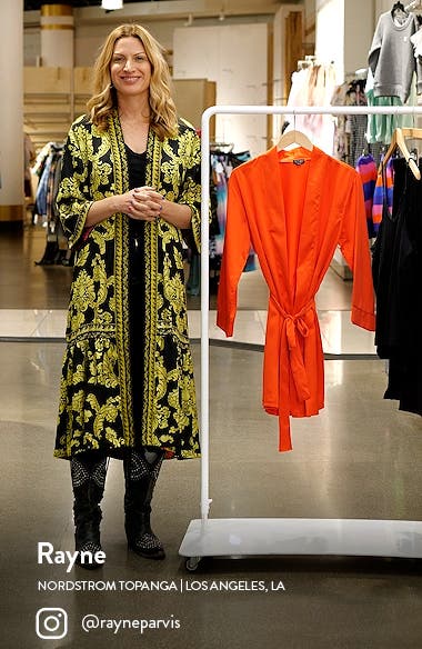iCollection Long Sleeve Satin Robe (Women) | Nordstromrack