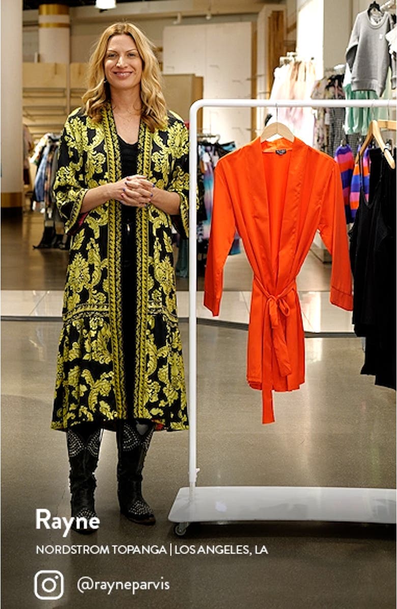 Long Sleeve Satin Robe, sales video thumbnail