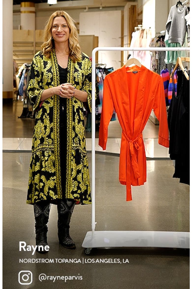 Long Sleeve Satin Robe video