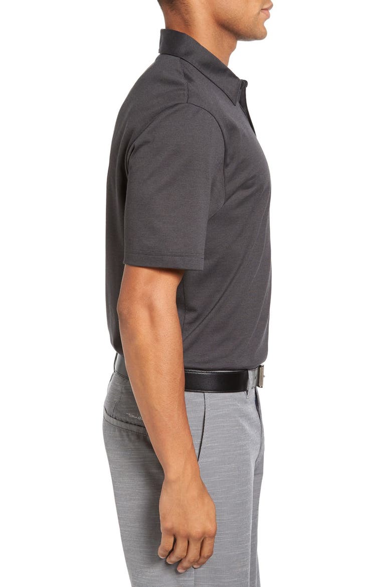 The Zinna Slub Piqué Polo, Alternate, color, BLACK
