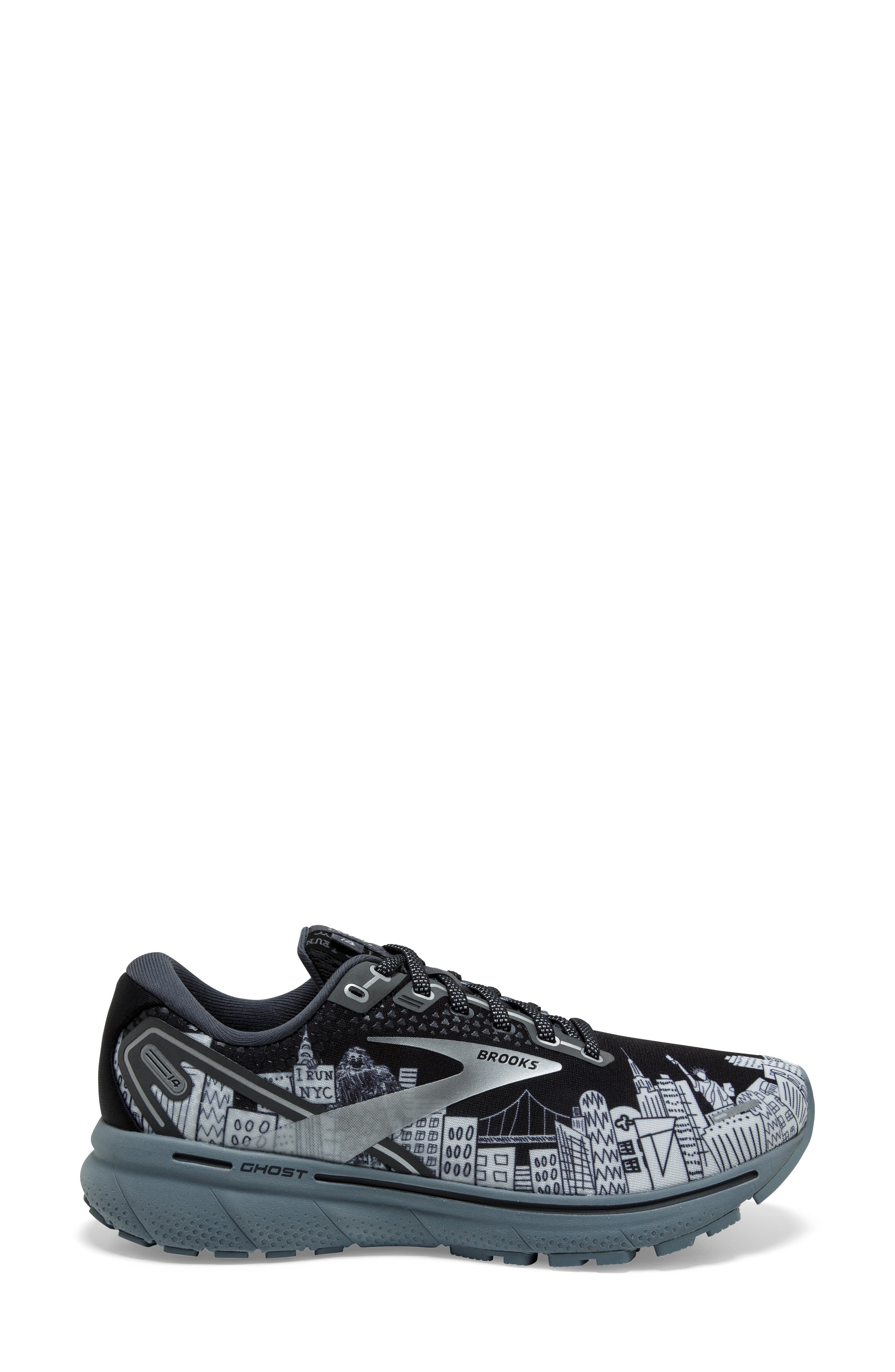 Ghost 14 Running Shoe, Alternate, color, BLACK/ EBONY/ SLEET