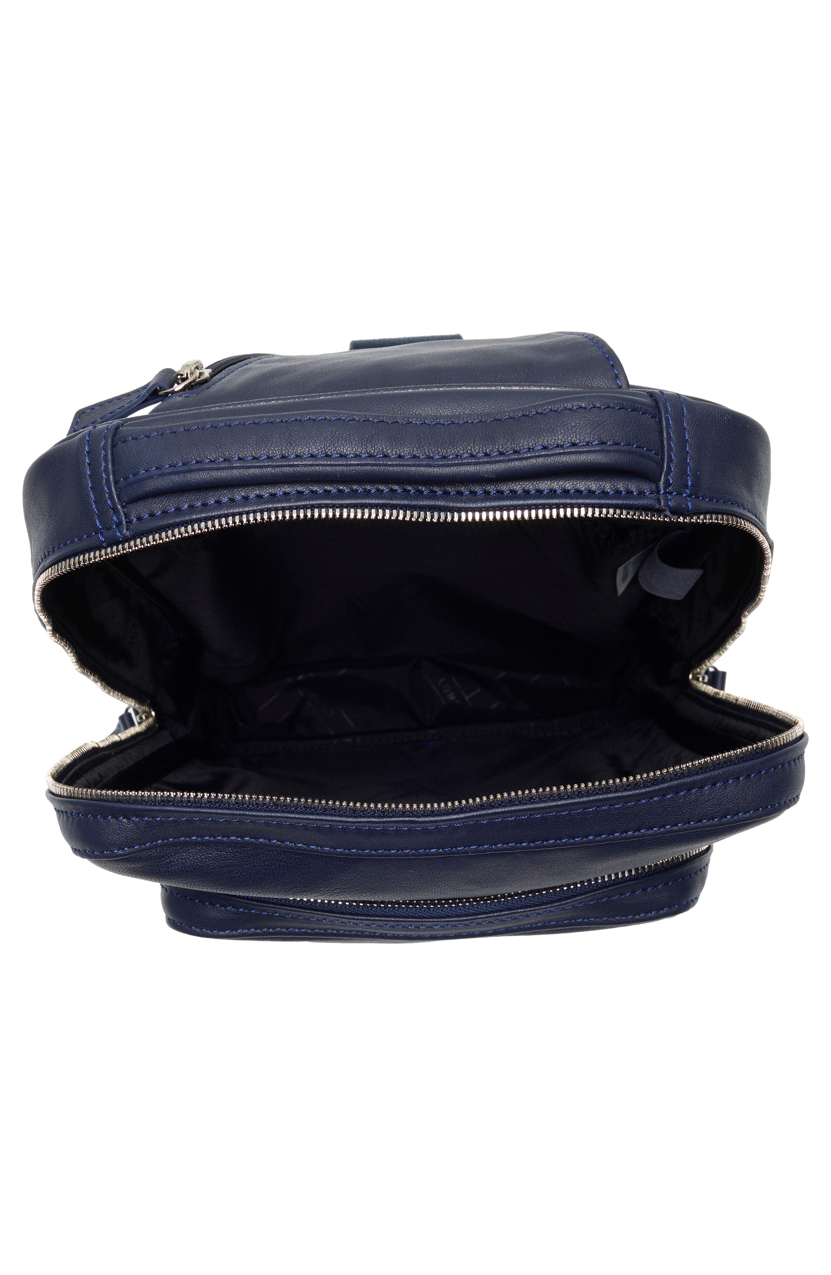 Parisis Leather Sling Crossbody Bag, Alternate, color, NAVY