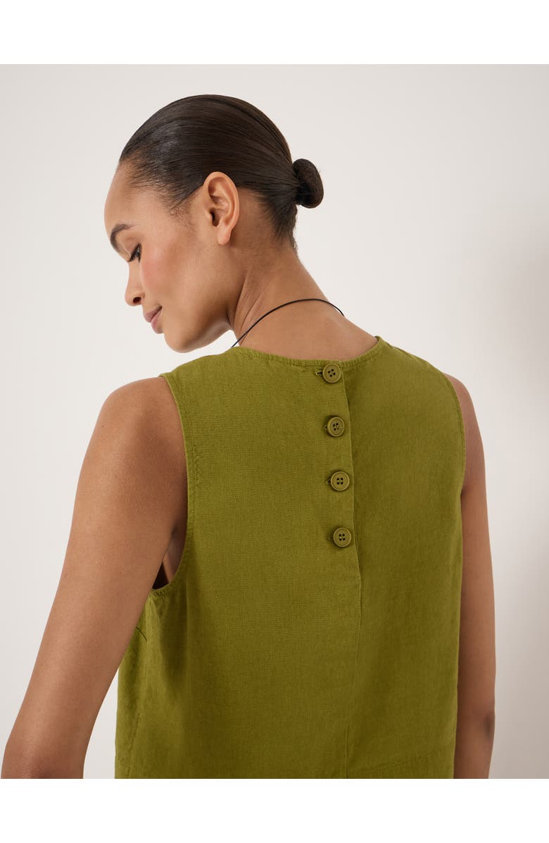 Hush Vera Linen Blend Shell Top, Alternate, color, Olive Green