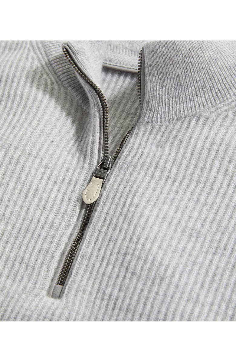 vineyard vines Rib Quarter Zip Cashmere Sweater, Alternate, color, 