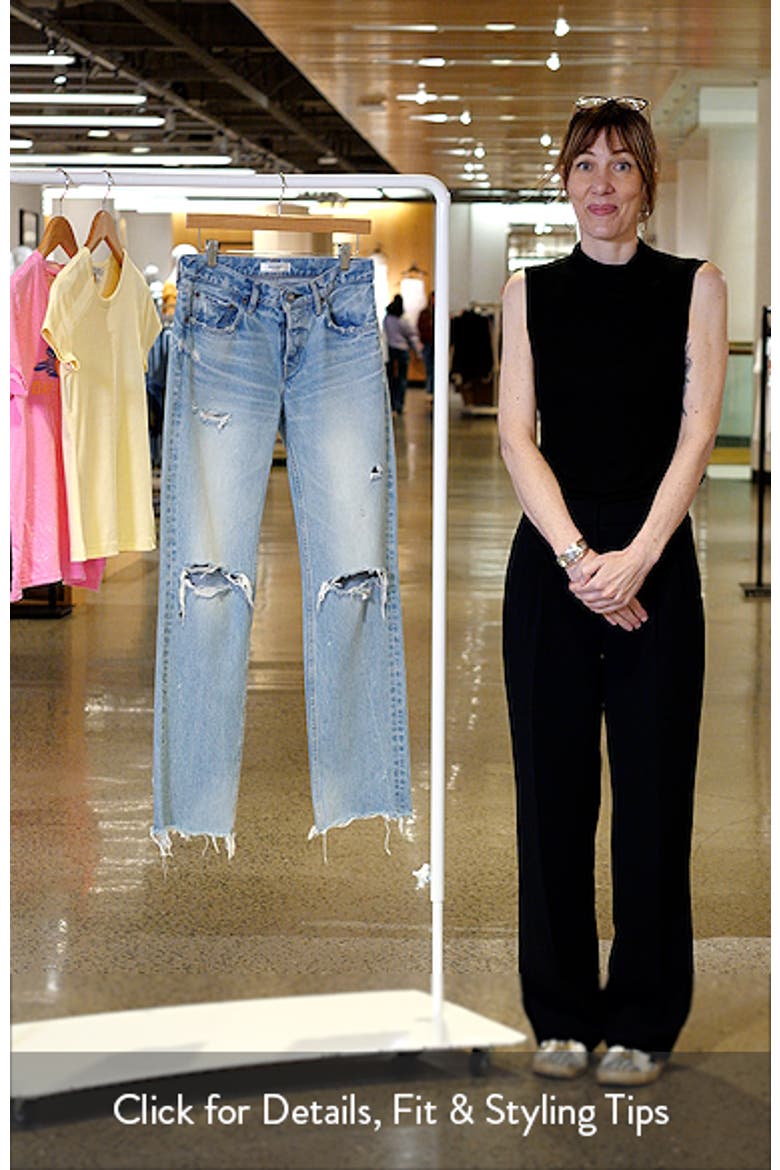 Odessa Ripped Ankle Straight Leg Jeans video