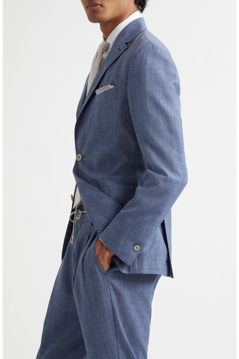 Unstructured Linen & Wool Blend Sport Coat, Alternate, color, 08N ZUCCHERO