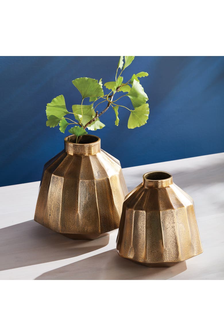 Emery Vase Large, Alternate, color, Gold