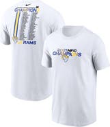 Nike Men's Nike White Los Angeles Rams 2021 NFC Champions Roster T-Shirt