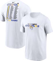 Nike Men's Nike White Los Angeles Rams 2021 NFC Champions Roster T-Shirt