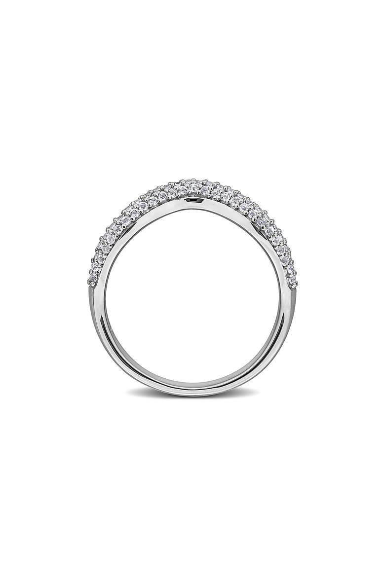 White Topaz Curved Band Ring, Alternate, color, WHITE