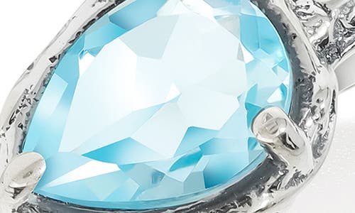 Ys Gems Blue Topaz Bypass Ring In Blue