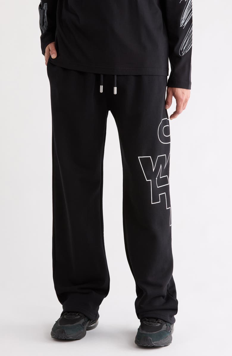 Off-White Outline Arrow Sweatpants, Main, color, Black-White