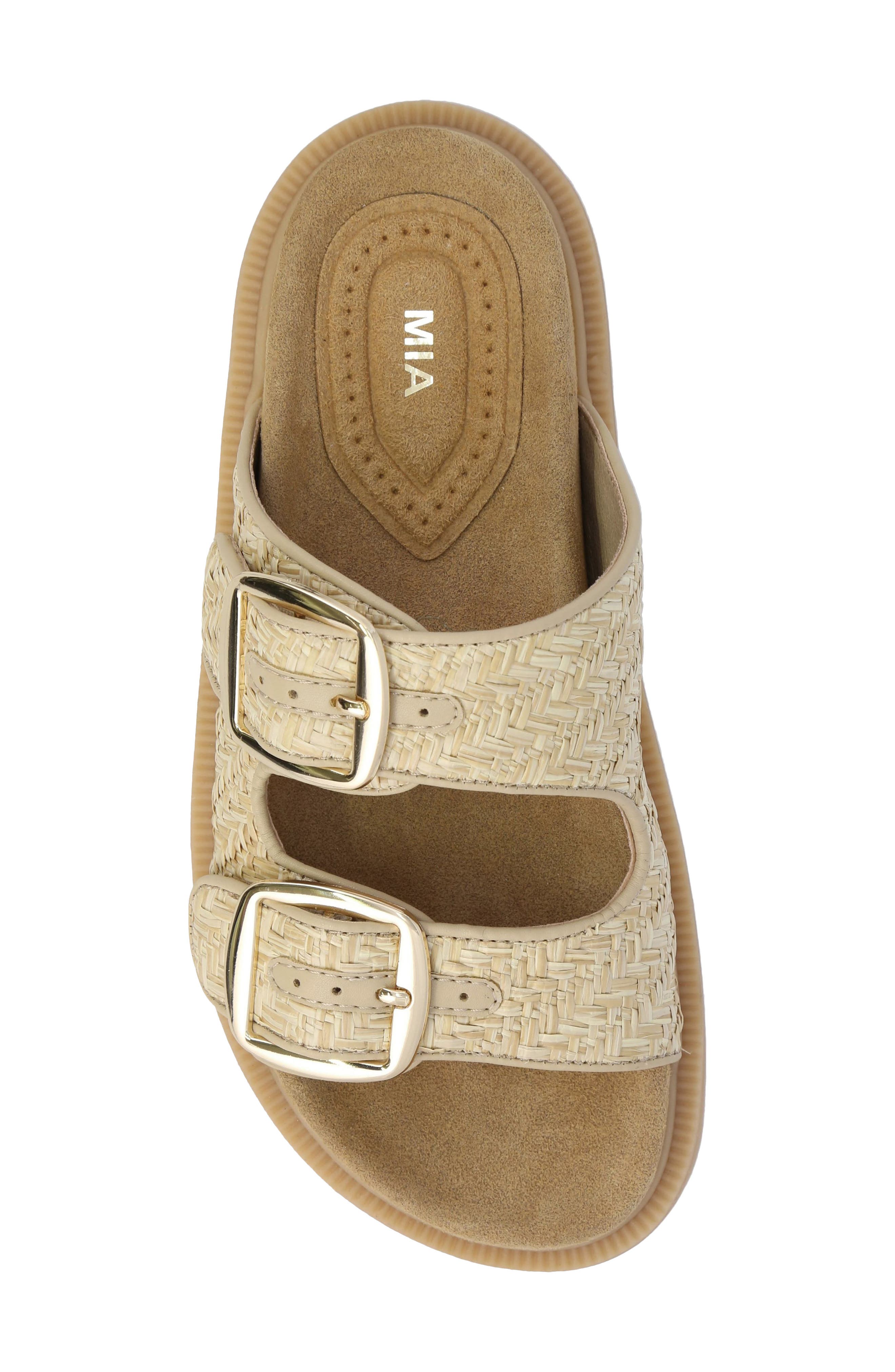 Monica Platform Slide Sandal, Alternate, color, NATURAL