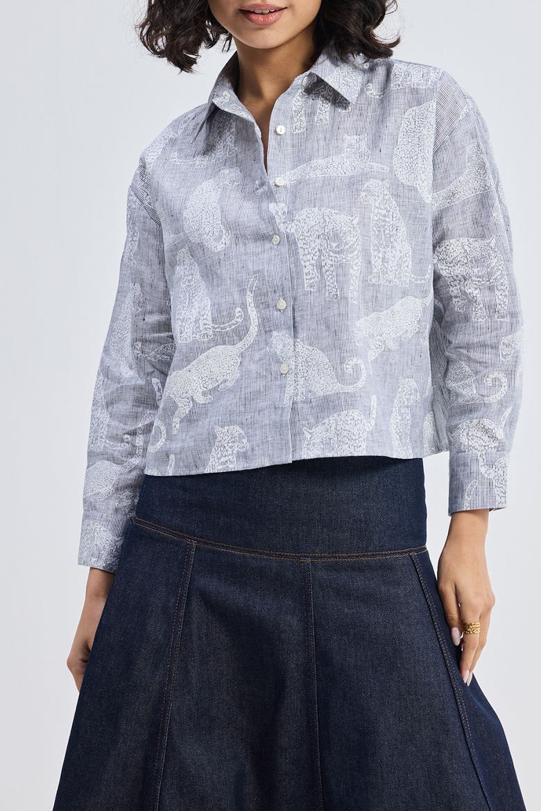 Oversized Boxy-Fit Shirt, Main, color, Silver