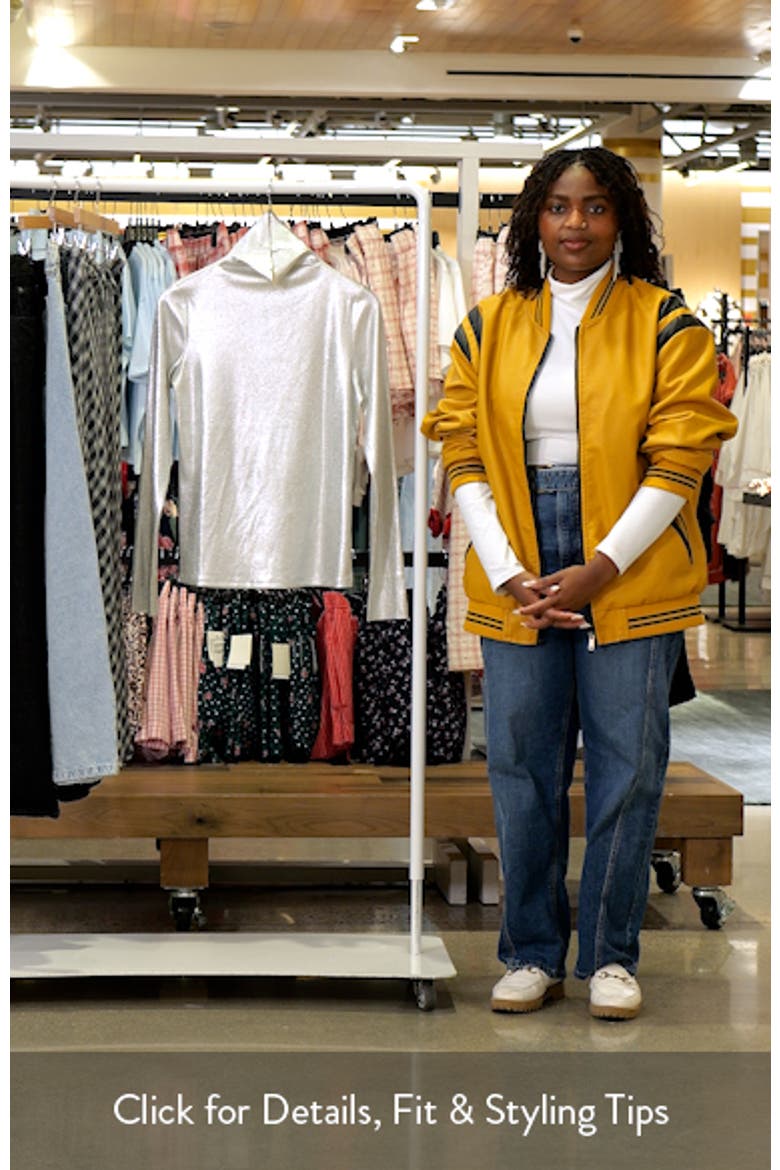 Chels Metallic Rib Turtleneck Sweater video