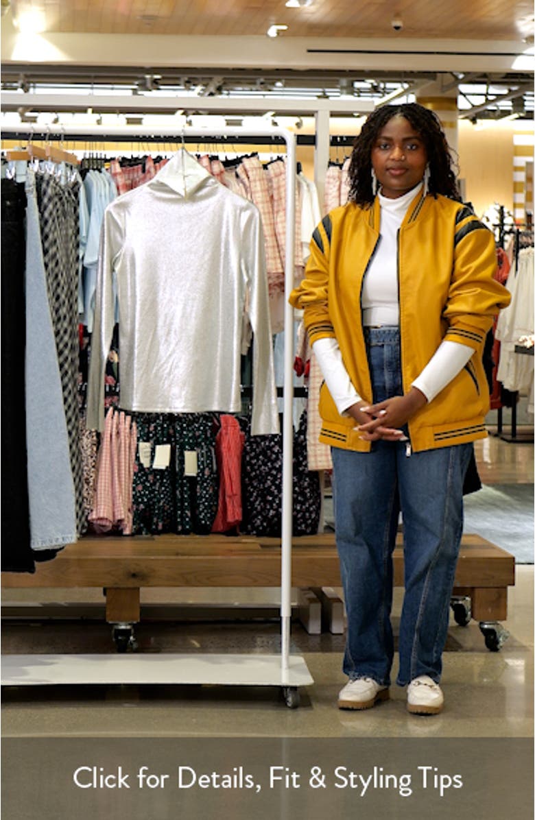 Chels Metallic Rib Turtleneck Sweater, sales video thumbnail