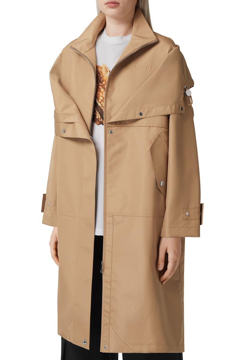 Burberry Orsett Drop Hem Jacket, Alternate, color, 