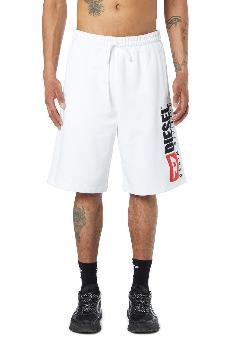 P-Crow-Div Sweat Shorts, Main, color, WHITE