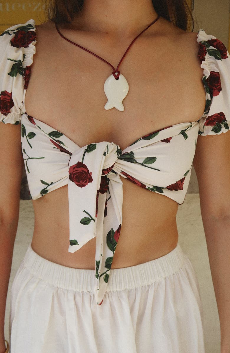 Joiana Jewelry Ecru Enamel Fishie Necklace, Alternate, color, 