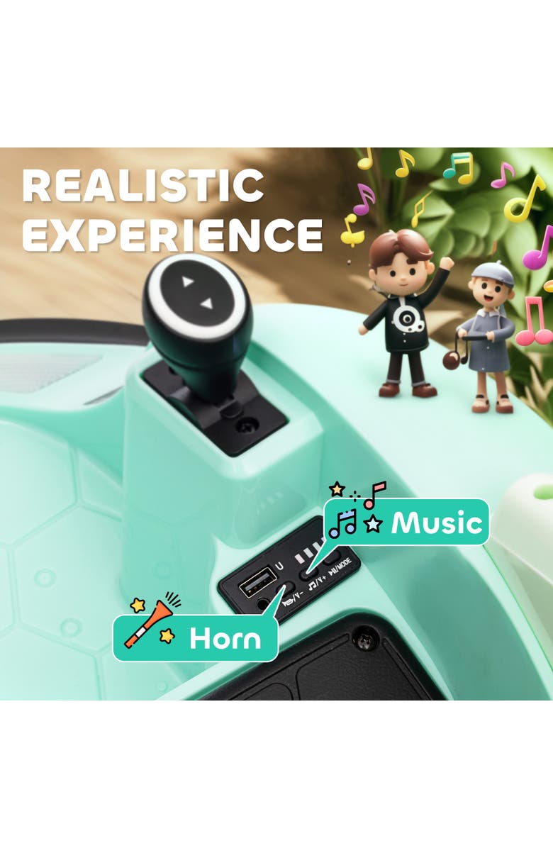 Qaba 12V Kids Electric Bumper Car with Remote Control, Alternate, color, Green