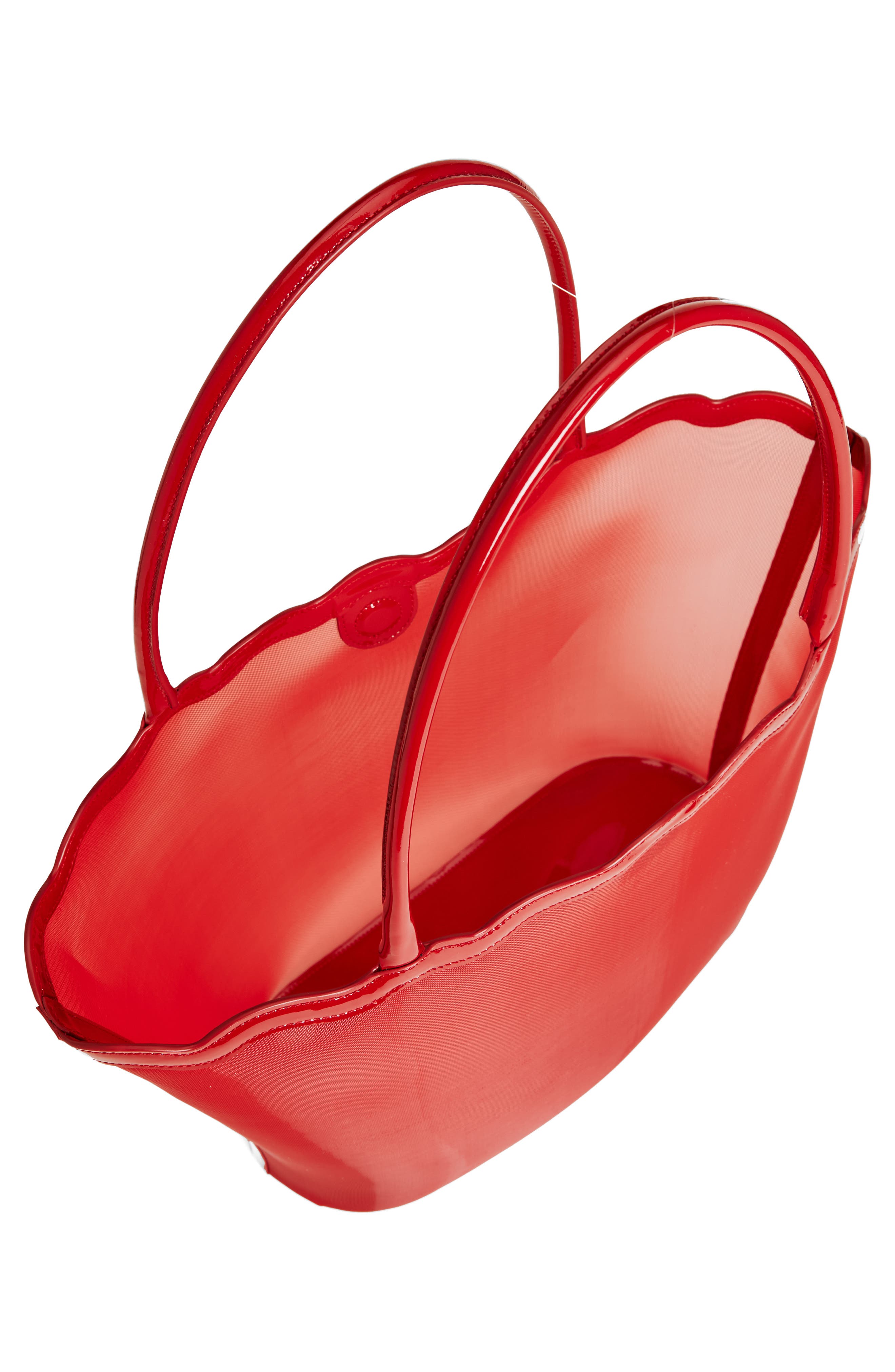Reformation Isabella Tote, Alternate, color, Red Mesh