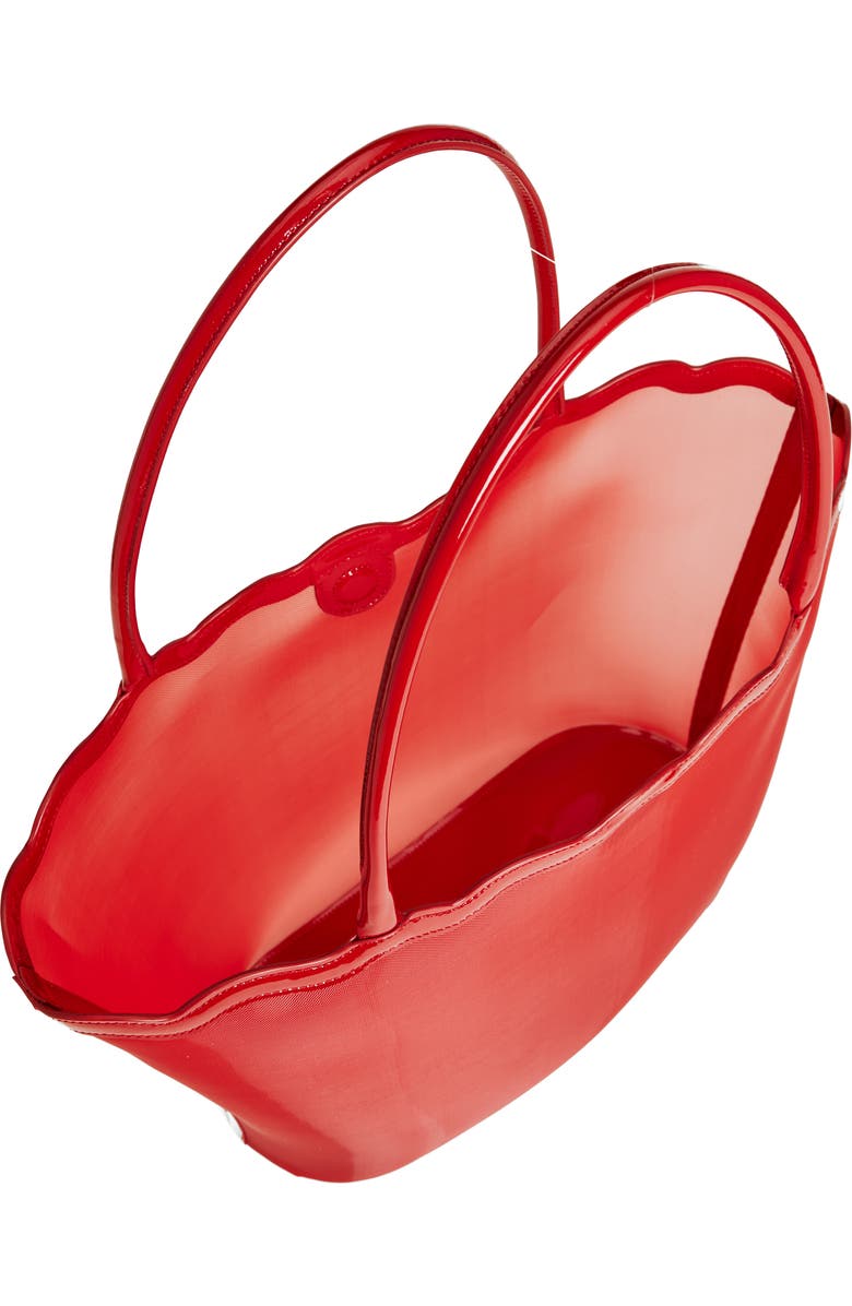 Reformation Isabella Tote, Alternate, color, Red Mesh
