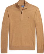 Polo Ralph Lauren Regular Fit Wool Quarter Zip Sweater