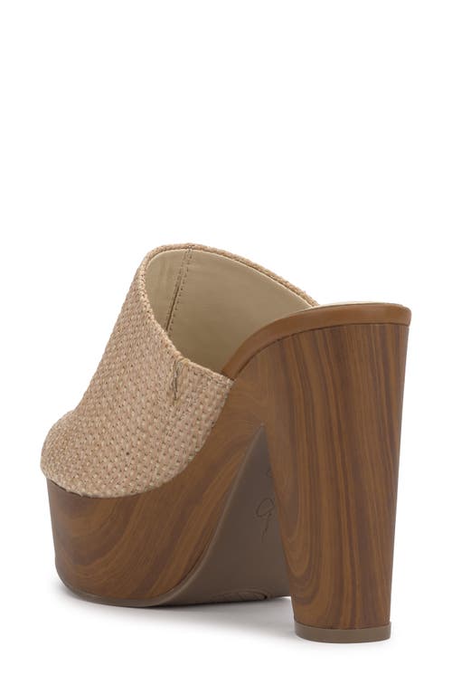 Jessica Simpson Shelbie Platform Slide Sandal In Natural Beige
