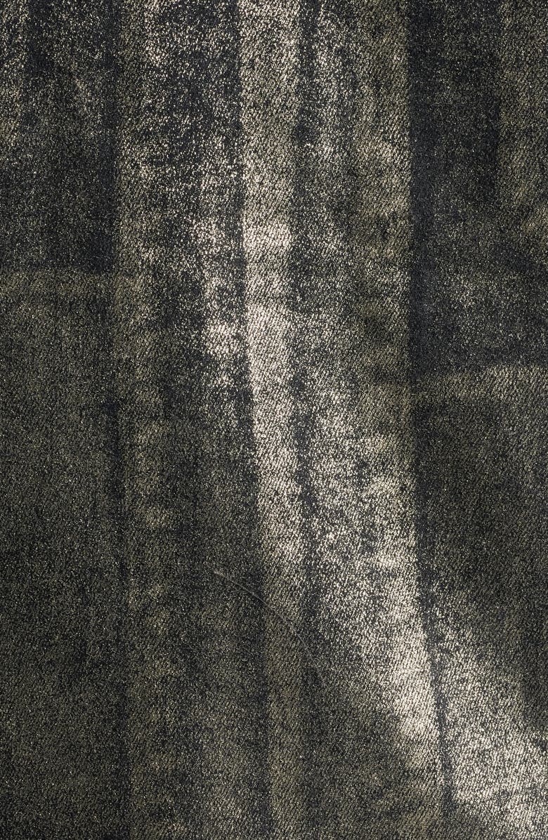 John Varvatos Anthony Foil Trucker Jacket, Alternate, color, Metal Grey