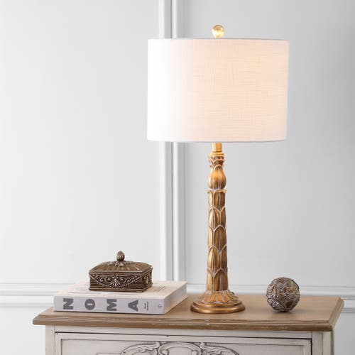 Jonathan Y 28.7in Bianche Gold Table Lamp In Antique Gold
