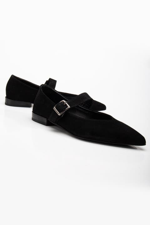 Willow Leather Mary Jane Flats