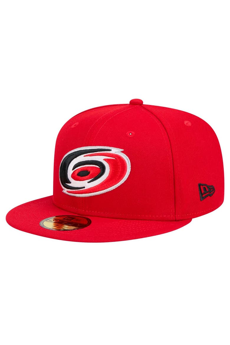 Men's New Era Red Carolina Hurricanes Core 59FIFTY Fitted Hat, Main, color, Red
